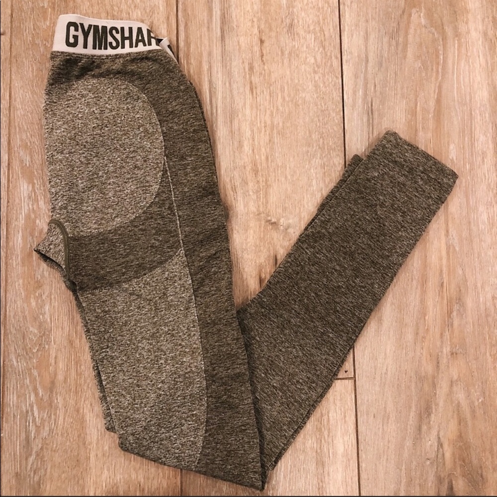 Gymshark Khaki Flex Leggings